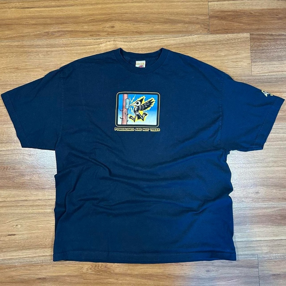 Y2K Skater To The Edge XXL Navy Graphic T-shirt